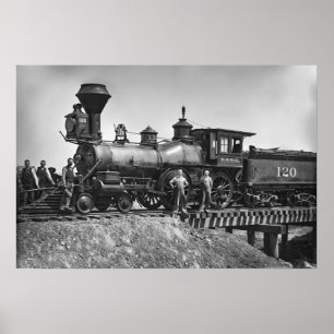 Early Railroad Locomotive Poster