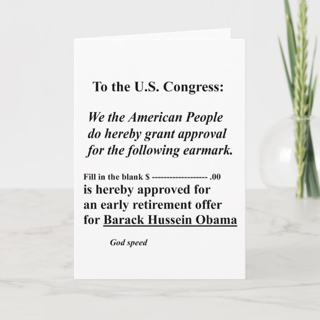 Early Retire Card (Front)