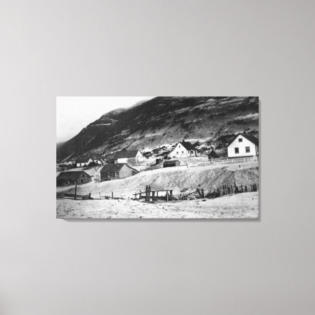 Early Scene of Kodiak, Alaska Photograph Canvas Print (Front)