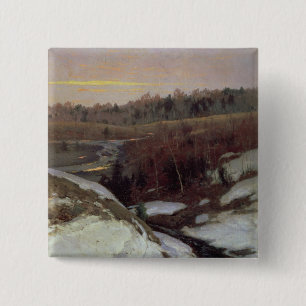 Early Spring, 1905 2 Inch Square Button