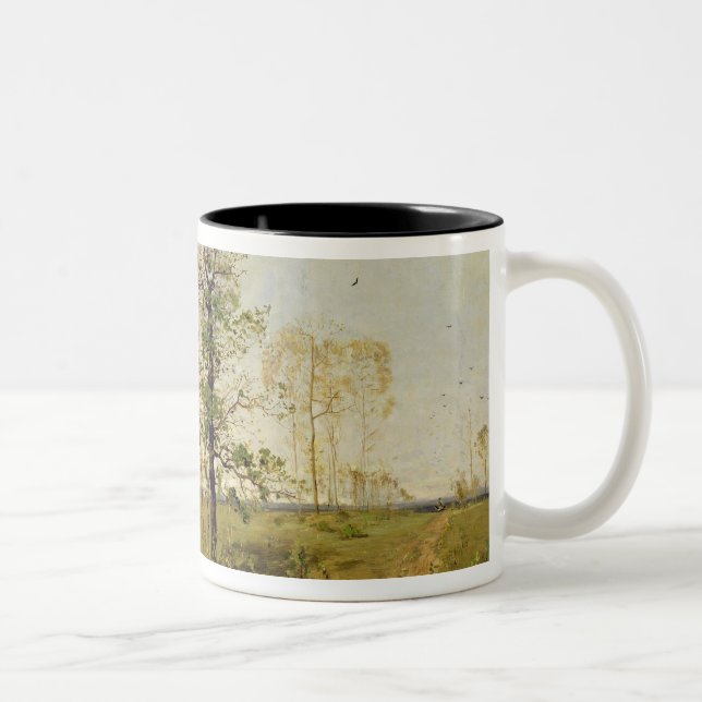 Early Spring at Weimar, 1876 Two-Tone Coffee Mug (Right)