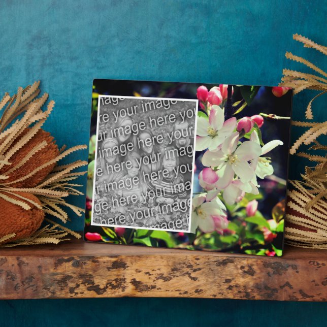 Early Spring Blossoms Create Your Own Photo Plaque (Side)