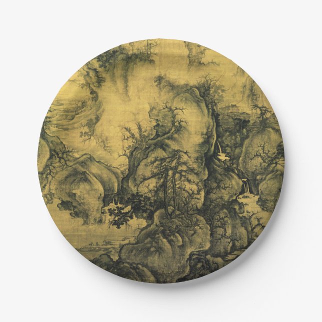 Early Spring & Guo Xi - Chinese Art/imperial China Paper Plate (Front)