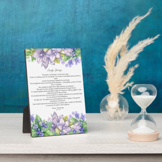 Early Spring Poem Plaque (Side)
