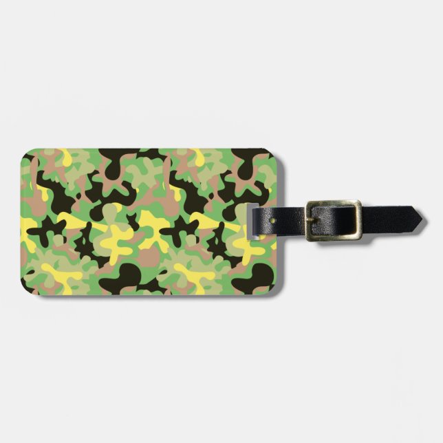 Early Spring Signature Camo Luggage Tag (Front Horizontal)