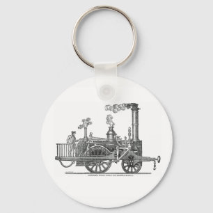 Early Steam Locomotive Keychain