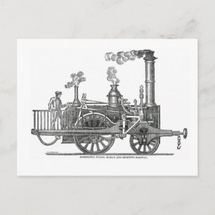 Early Steam Locomotive Postcard