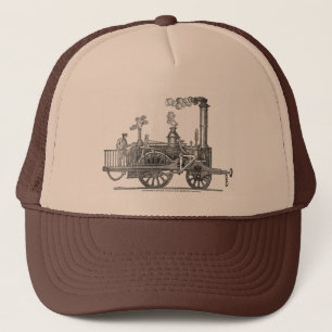 Early Steam Locomotive Trucker Hat