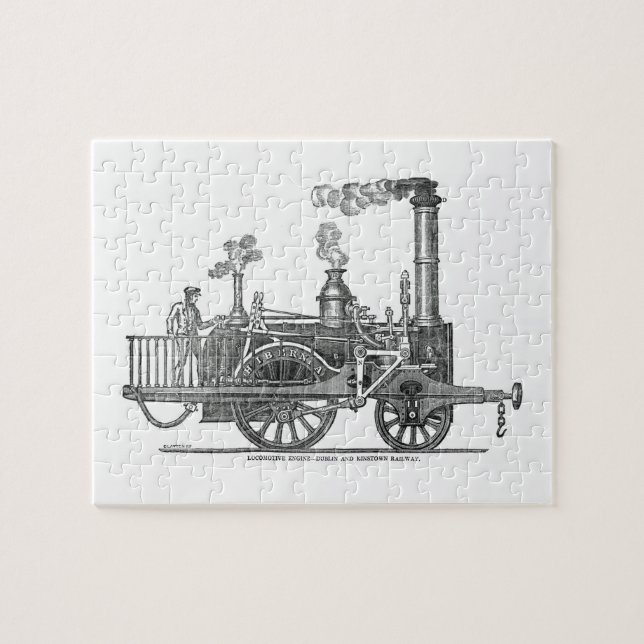 Early Steam Train Locomotive Jigsaw Puzzle (Horizontal)