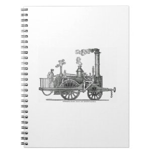 Early Steam Train Locomotive Notebook