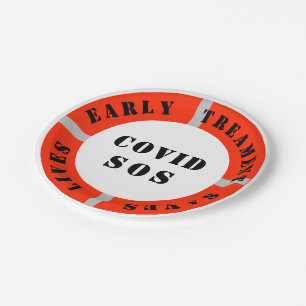 Early Treatment Saves Lives Paper Plate