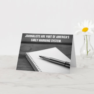 Early Warning System Journalist Greeting Card
