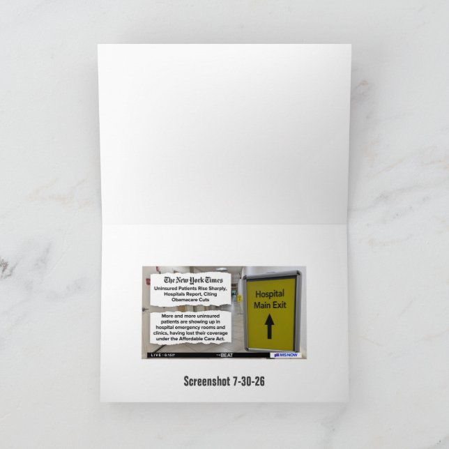 Early Warning System Journalist Greeting Card (Inside)