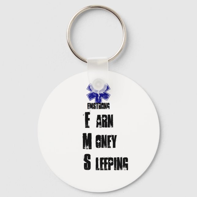 Earn Money Sleeping Keychain (Front)
