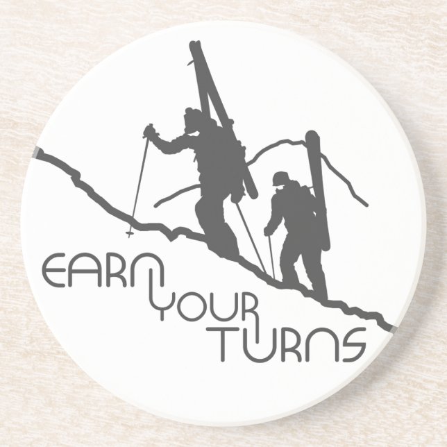 Earn Your Turns Coaster (Front)