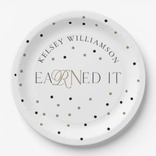 eaRNed It Nursing School Graduation Celebration Paper Plate
