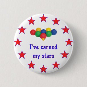 Earned My Stars Bocce Ball 2 Inch Round Button