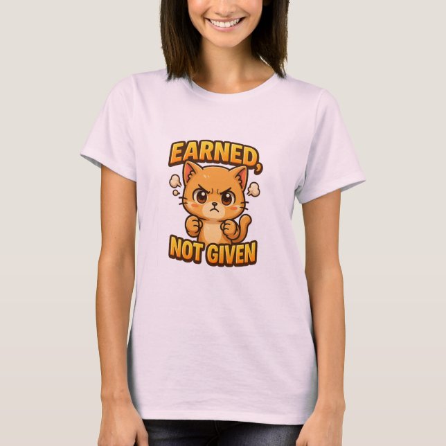 Earned Not Given Chibi Animal Anime Tee (Front)
