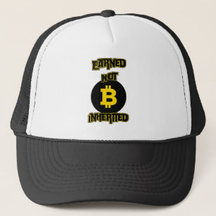 Earned Not Inherited™ Bitcoin Crown the Blockchain Trucker Hat