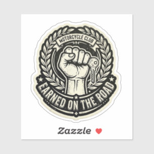 Earned On The Road Biker Fist Key Decal
