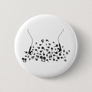 Earphones 2 Inch Round Button