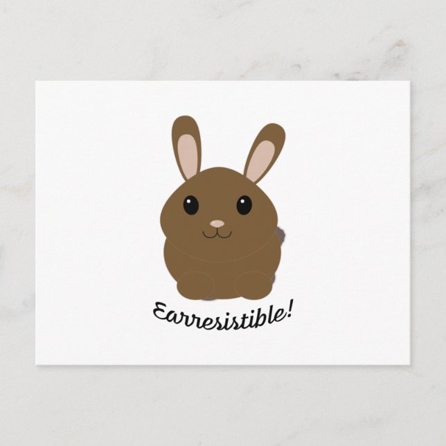 Earresistible Bunny Holiday Postcard (Front)