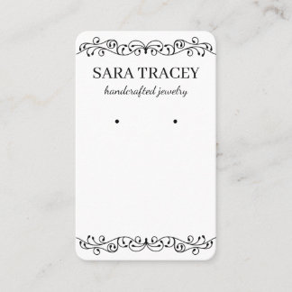 Earring Card Customized With Your Name and Tagline