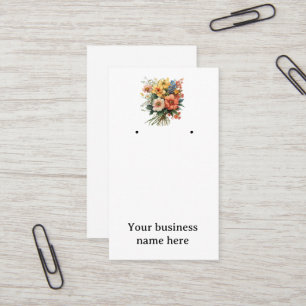 Earring card for jewellery business. Can customize