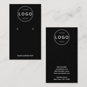 Earring Display Card Logo Jewelery Display Card