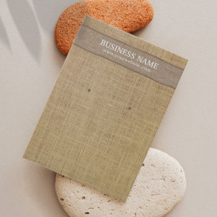 Earring Display Card Rustic Burlap Background