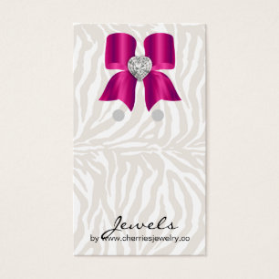 Earring Display Cards Cute Zebra Bow Jewellery Pin