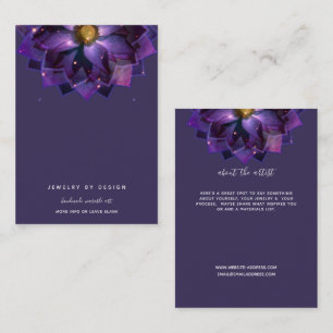 Earring Display, Mystical Lotus Mandala Crafters Business Card