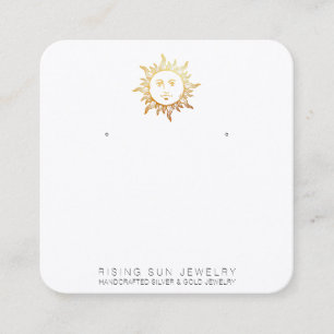 *~* EARRING DISPLAY QR Social Media Icons Sun Square Business Card