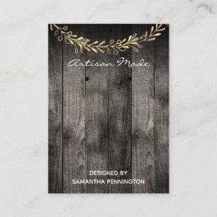 Earring Display Rustic Wood Artisan Product Cards
