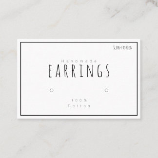 Earring holders display card business cards
