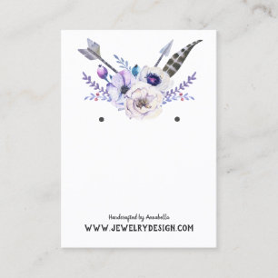 Earring Jewellery Display Card • Boho Feather