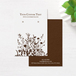 Earring Jewellery Display Card • Earthy Floral
