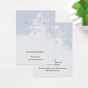 Earring Jewellery Display Card, light blue sky
