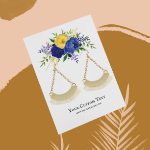 Earring Jewelry Display Card • Watercolor Floral