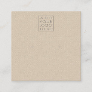 Earrings Backing Cards Canvas Add Your Own Logo