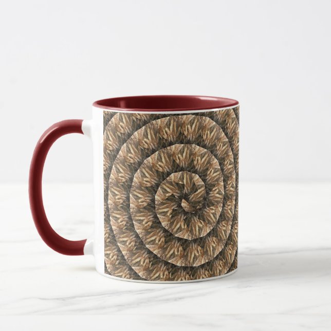 Ears Of Wheat In A Spiral Wheat Pattern, Mug (Left)