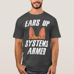 Ears Up Systems Armed German Shepherd K9 Police T-Shirt