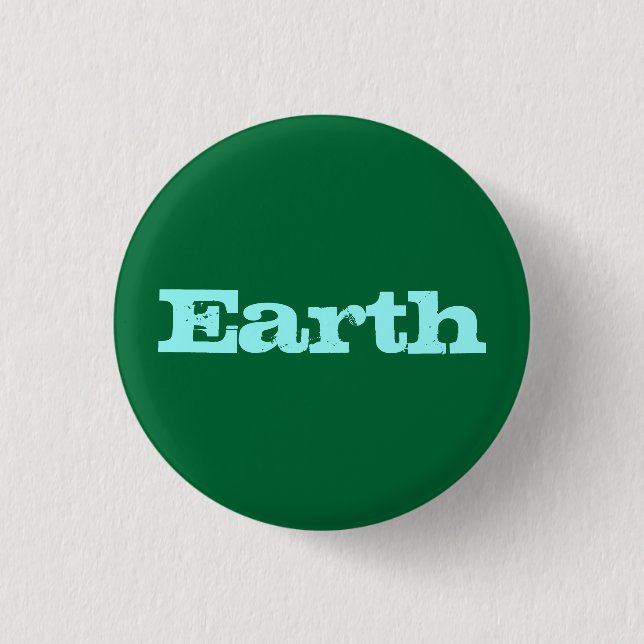 Earth 1 Inch Round Button (Front)
