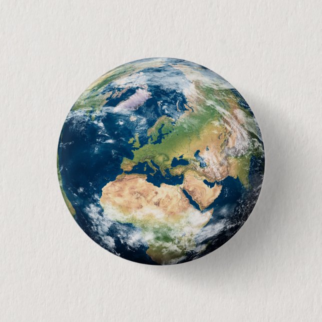 Earth  1 inch round button (Front)