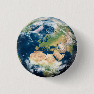 Earth  1 inch round button