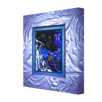 Earth 2020 in blue pudding canvas wrapped frame