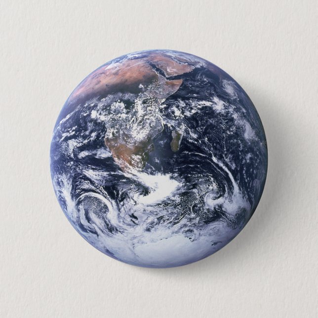 Earth 2 Inch Round Button (Front)