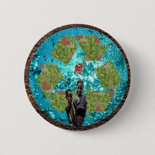 Earth 2 Inch Round Button