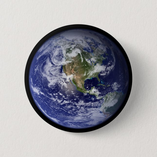Earth 2 Inch Round Button (Front)