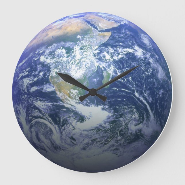 Earth - 3D Effect Large Clock (Front)